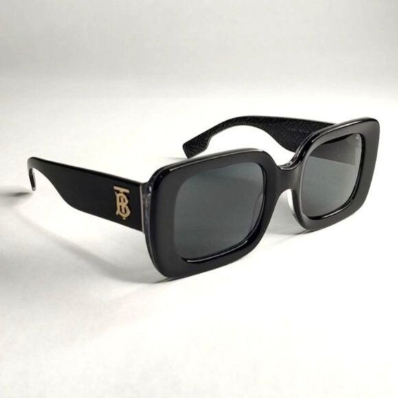 Burberry Delilah Square Sunglasses BE4327 Black - Picture 4 of 15